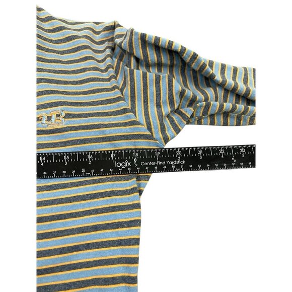 Vintage Y2k 90's UnionBay Striped Shirt Tee Long Sleeve Crop Large Women Grunge - Picture 9 of 10